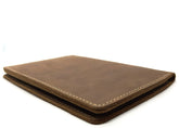 HAARLEM Unisex DERMA 21751 Leather Passport Cover Brown